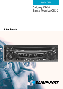 Mode d’emploi Blaupunkt Calgary CD30 Autoradio