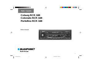Mode d’emploi Blaupunkt Colorado RCR 168 Autoradio