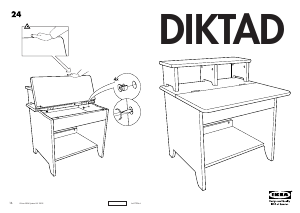 Kullanım kılavuzu IKEA DIKTAD Çalışma masası