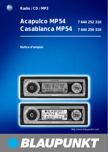 Mode d’emploi Blaupunkt Casablanca MP54 Autoradio