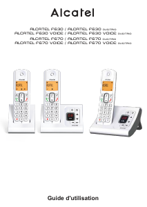 Mode d’emploi Alcatel F630 Téléphone sans fil