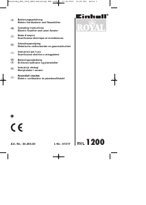 Mode d’emploi Royal RVL 1200 Scarificateur