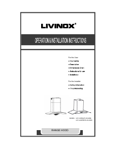 Manual Livinox LCH-CORALPLUS-90BL Cooker Hood