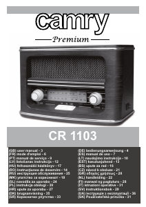 Руководство Camry CR 1103 Радиоприемник