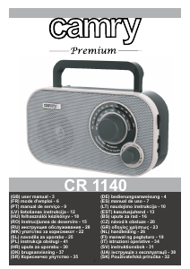 Manual Camry CR 1140 Radio