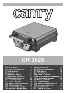 Priročnik Camry CR 3025 Kontaktni žar