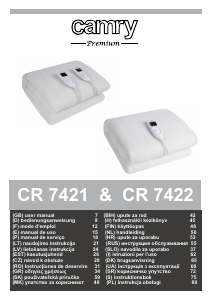 Εγχειρίδιο Camry CR 7421 Ηλεκτρική κουβέρτα