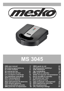 Руководство Mesko MS 3045 Контактный гриль