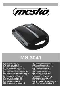 Brugsanvisning Mesko MS 3041 Kontaktgrill