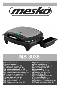 Посібник Mesko MS 3035 Контактний гриль