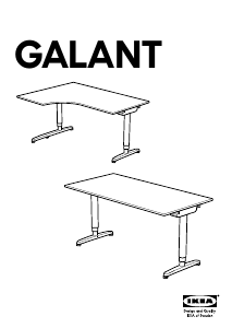 Vadovas IKEA GALANT Rašomasis stalas