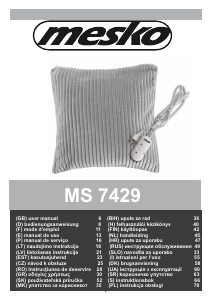 Manuale Mesko MS 7429 Pad riscaldanti