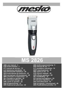 Manual Mesko MS 2826 Aparador de cabelo
