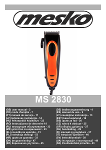 Instrukcja Mesko MS 2830 Strzyżarka do włosów