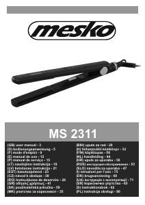 Посібник Mesko MS 2311 Випрямляч для волосся