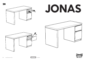 roekeloos Eindeloos Seizoen Handleiding IKEA JONAS Bureau