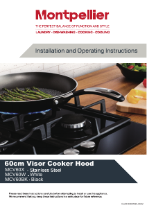 Manual Montpellier MCV60W Cooker Hood