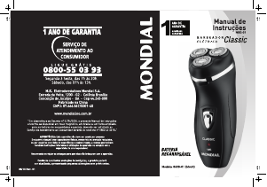 Manual Mondial NBE-01 Máquina barbear