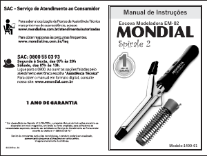 Manual Mondial EM-02 Modelador de cabelo