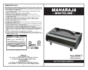 Manual Maharaja Whiteline Flare 2000T Heater