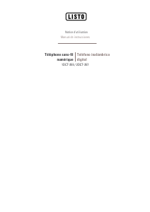 Mode d’emploi Listo 2DCT-357 Téléphone sans fil