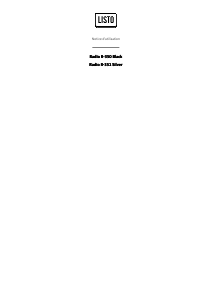Mode d’emploi Listo R-350 Radio