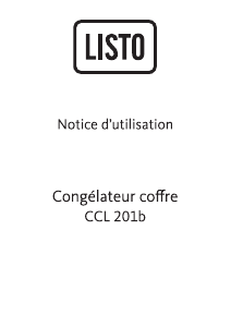 Mode d’emploi Listo CCL 201b Congélateur