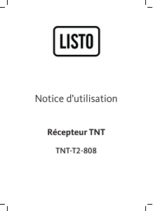 Mode d’emploi Listo TNT-T2-808 Récepteur numérique
