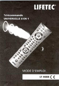 Mode d’emploi Lifetec LT 4688 Télécommande