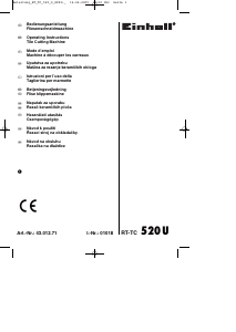 Mode d’emploi Einhell RT-TC 520 U Coupe-carreaux