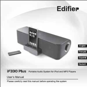 Manual de uso Edifier iF330 Plus Docking station