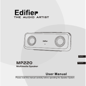 Manual Edifier MP220 Speaker