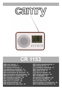 Käyttöohje Camry CR 1153 Radio