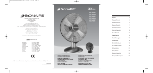 Manual de uso Bionaire BAOF25W Ventilador