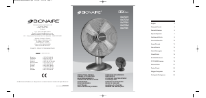 Manual Bionaire BAOF30B Fan