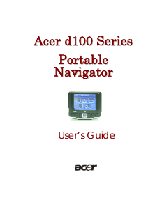 Manual Acer d100 Car Navigation