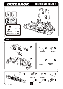 Manuale Buzz Rack Buzzrunner Spark 2 Portabiciclette