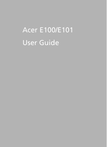 Manual Acer E101 Mobile Phone