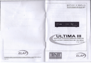 Mode d’emploi ELAP 751608 Ultima III Récepteur numérique