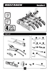 Manual Buzz Rack BuzzyBee 4 Bicycle Carrier