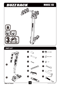 Manual de uso Buzz Rack Moose H3 Porta bicicleta