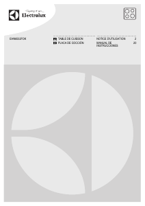 Manual de uso Electrolux EHN6532FOK Placa