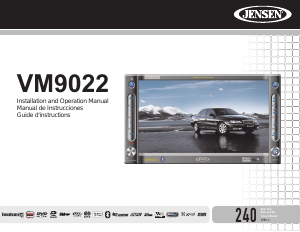 Manual de uso Jensen VM9022 Radio para coche