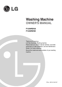 Manual LG F1236RDSA Washing Machine