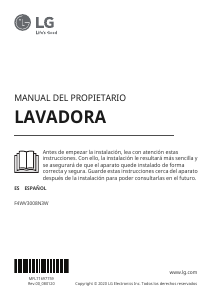 Manual de uso LG F4WV3008N3W Lavadora