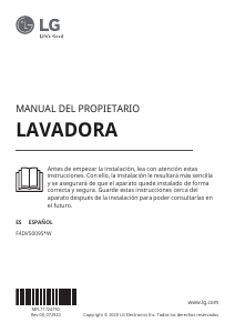 Manual de uso LG F4DV5009S1W Lavadora