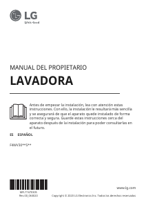 Manual de uso LG F4WV3009S3W Lavadora