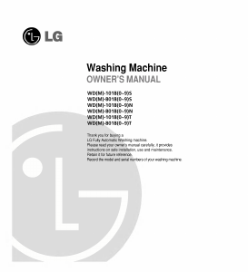 Manual LG WD-80180N Washing Machine