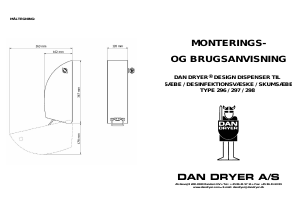 Brugsanvisning Dan Dryer 296 Sæbedispenser