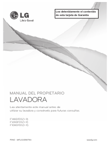Manual de uso LG F1480FDS6 Lavadora